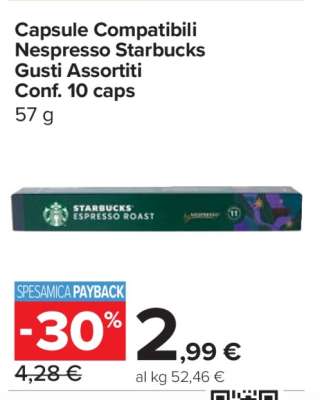 Capsule Compatibili Nespresso Starbucks Gusti Assortiti Conf. 10 caps