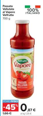 Passata Vellutata al Vapore Valfrutta