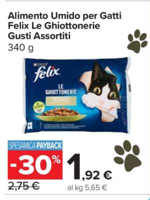 Alimento Umido per Gatti Felix Le Ghiottonerie Gusti Assortiti