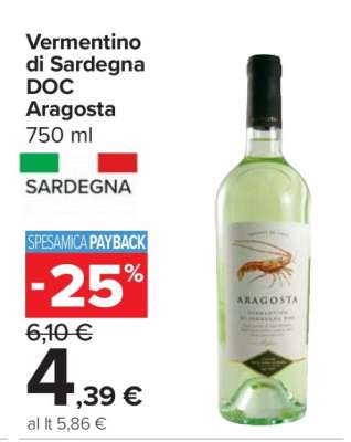 Vermentino di Sardegna DOC Aragosta