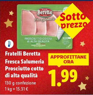 FRATELLI BERETTA FRESCA SALUMERIA PROSCIUTTO COTTO DI ALTA QUALITÀ