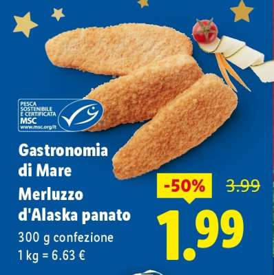 Gastronomia di Mare Merluzzo d'Alaska panato