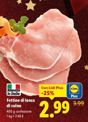 Fettine di lonza di suino