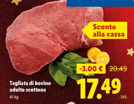 Tagliata Di Bovino Adulto Scottona