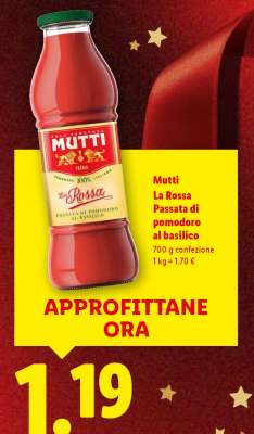 Mutti La Rossa Passata di pomodoro al basilico