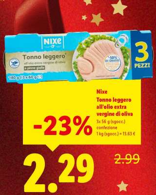 Nixe Tonno leggero all'olio extra vergine di oliva