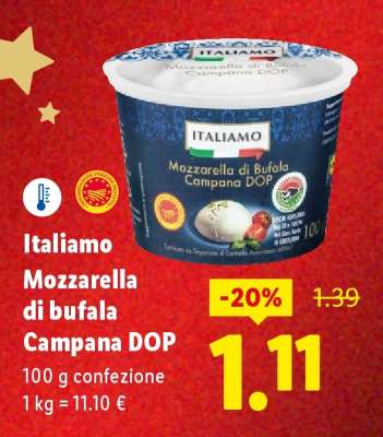 Italiamo Mozzarella di Bufala Campana DOP