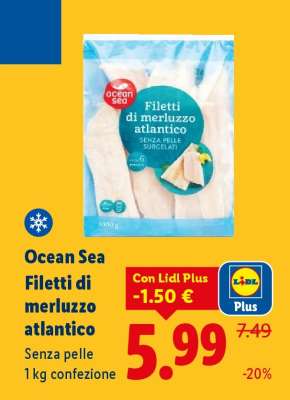 Ocean Sea Filetti di merluzzo atlantico