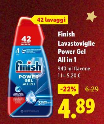 Finish Lavastoviglie Power Gel All in 1