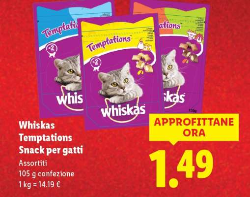 Whiskas Temptations snack per gatti