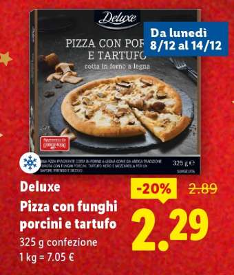 Deluxe Pizza con funghi porcini e tartufo