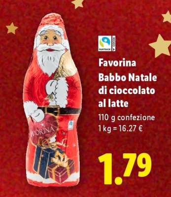 Favorina Babbo Natale di cioccolato al latte