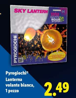 Pyrogiochi® Lanterna volante bianca