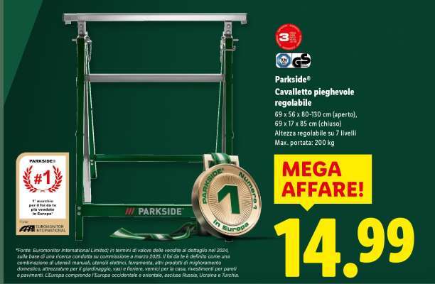 Parkside® Cavalletto pieghevole regolabile