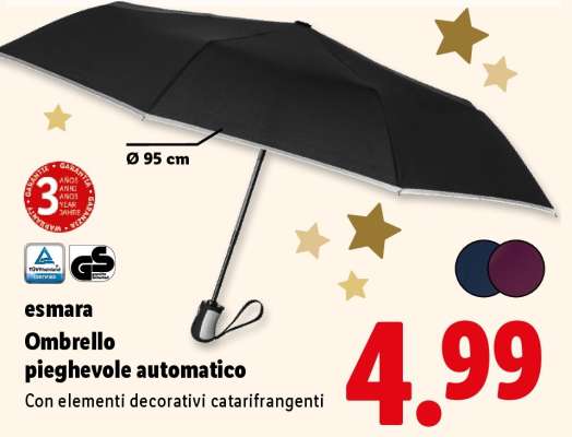 esmara Ombrello pieghevole automatico