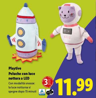 Playtive Peluche con luce notturna a LED