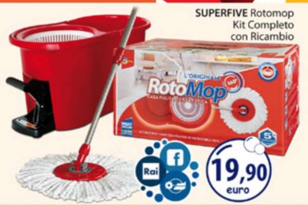 SUPERFIVE Rotomop Kit Completo con Ricambio