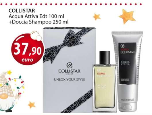 COLLISTAR Acqua Attiva Edt 100 ml + Doccia Shampoo 250 ml