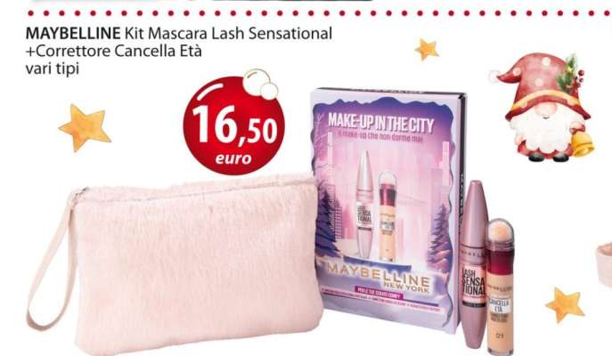 MAYBELLINE Kit Mascara Lash Sensational + Correttore Cancella Età