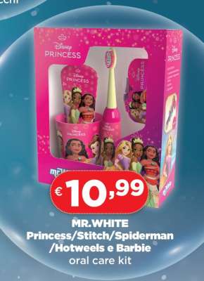MR.WHITE Princess/Stitch/Spiderman/Hotweels e Barbie