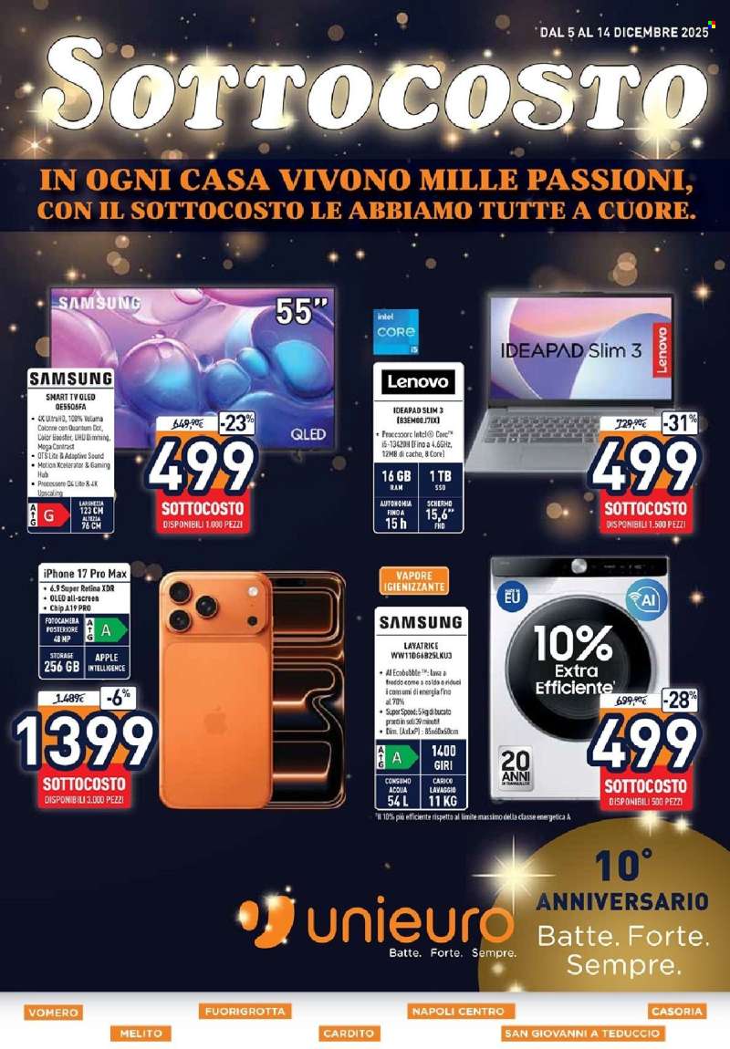 Volantino Unieuro - 5/12/2025 - 14/12/2025.