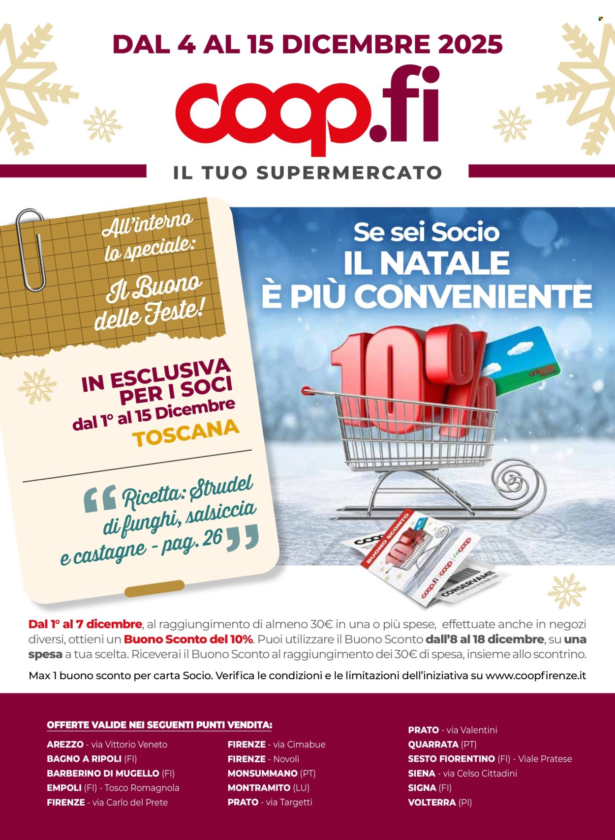 Volantino Coop - 4/12/2025 - 15/12/2025. Pagina 1