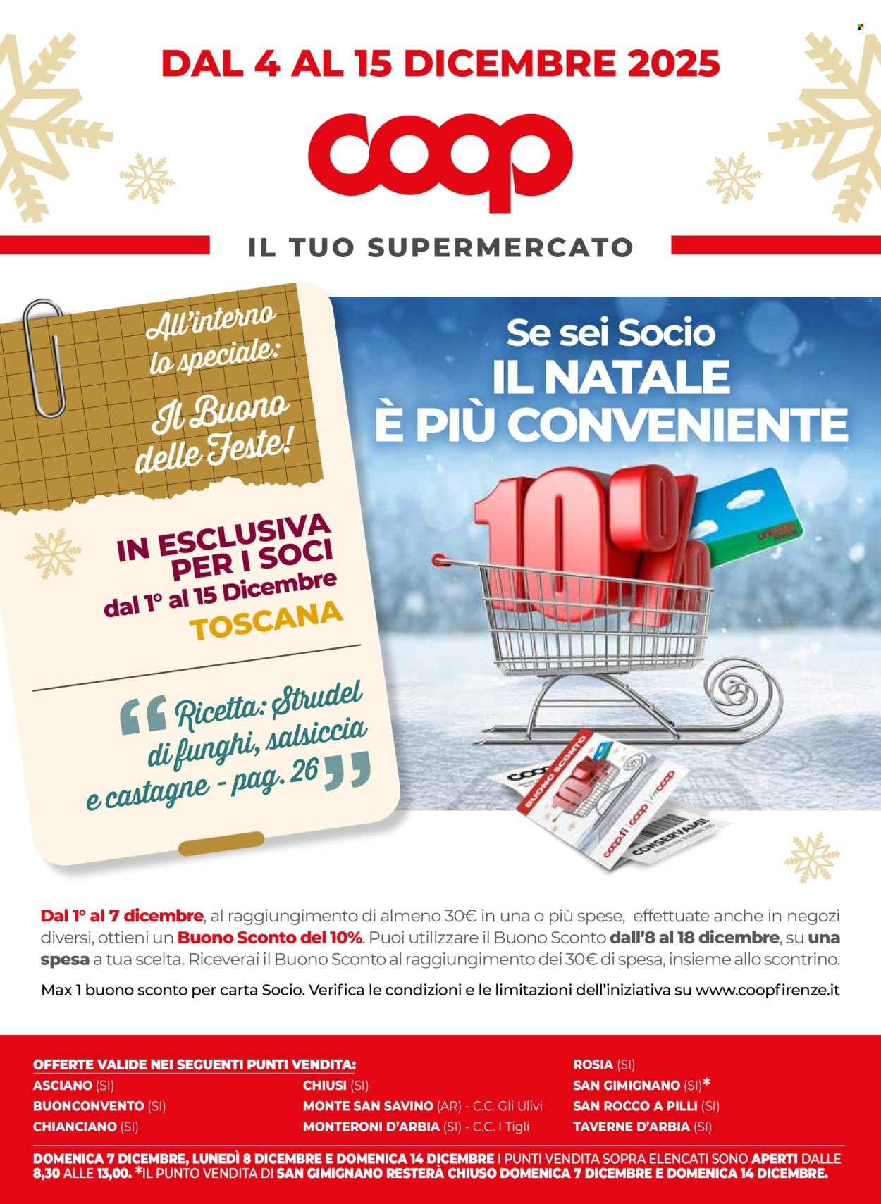 Volantino Coop - 4/12/2025 - 15/12/2025. Pagina 1
