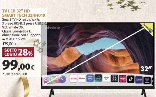 TV LED 32” HD SMART TECH 32HH01K