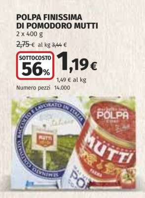 POLPA FINISSIMA DI POMODORO MUTTI