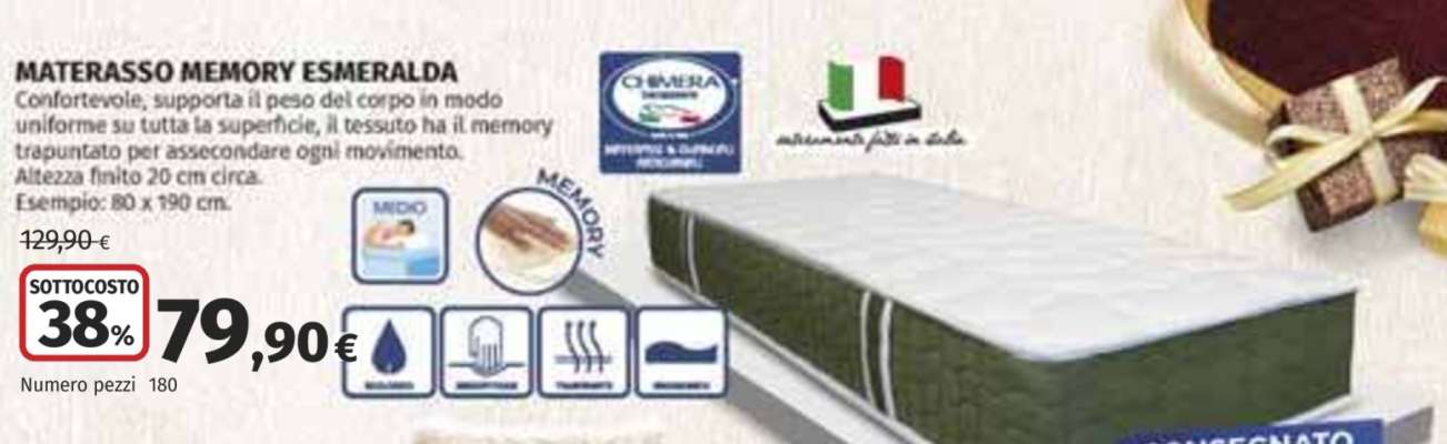 MATERASSO MEMORY ESMERALDA