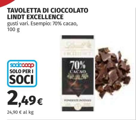 TAVOLETTA DI CIOCCOLATO LINDT EXCELLENCE