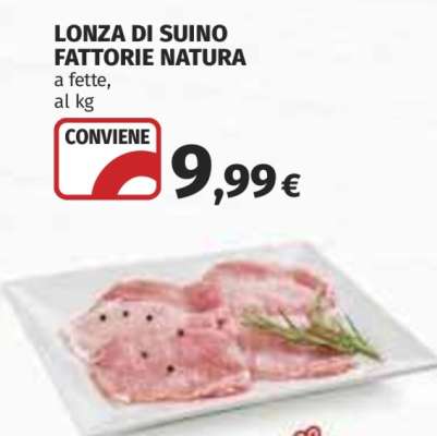 LONZA DI SUINO FATTORIE NATURA