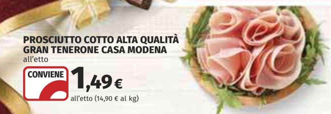Prosciutto Cotto Alta Qualità Gran Tenerone Casa Modena