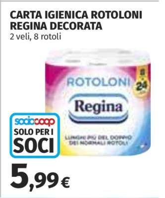 CARTA IGIENICA ROTOLONI REGINA DECORATA