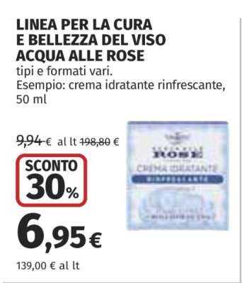 LINEA PER LA CURA E BELLEZZA DEL VISO ACQUA ALLE ROSE