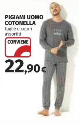 PIGIAMI UOMO COTONELLA