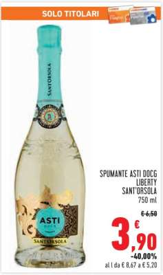 SPUMANTE ASTI DOCG LIBERTY SANT'ORSOLA
