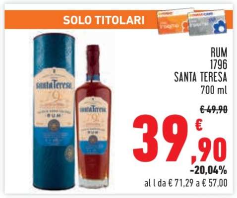 Rum 1796 Santa Teresa 700 ml
