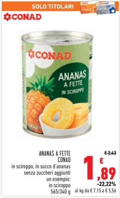 Ananas a fette Conad