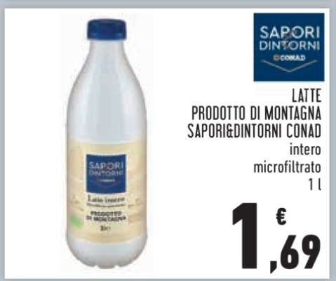 LATTE PRODOTTO DI MONTAGNA SAPORI&DINTORNI CONAD