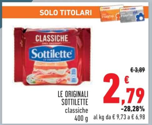 LE ORIGINALI SOTTILETTE classiche