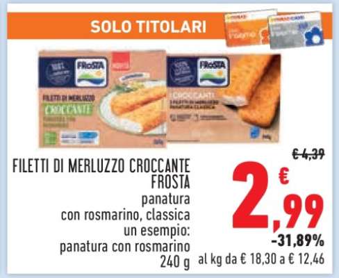 FILETTI DI MERLUZZO CROCCANTE FROSTA