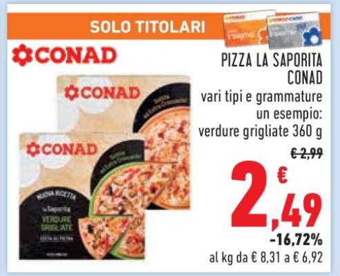 PIZZA LA SAPORITA CONAD