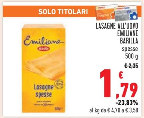 Lasagne all'uovo Emiliane Barilla