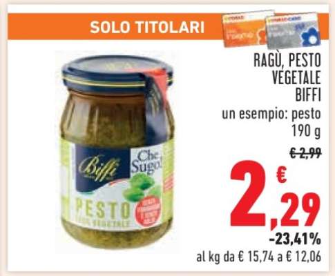 RAGÙ, PESTO VEGETALE BIFFI