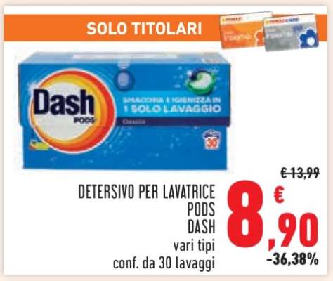 DETERSIVO PER LAVATRICE PODS DASH