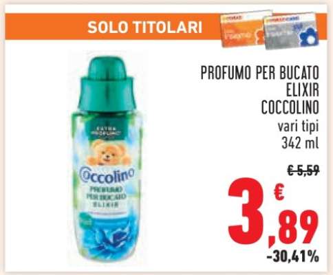 Profumo per Bucato Elixir Coccolino
