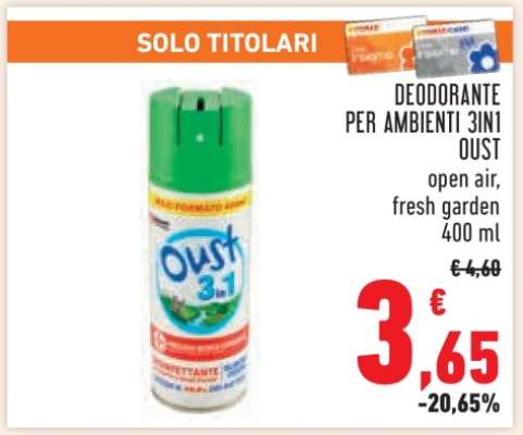 Deodorante per ambienti 3in1 Oust