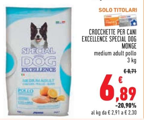CROCCHETTE PER CANI EXCELLENCE SPECIAL DOG MONGE