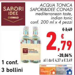 ACQUA TONICA SAPORI&IDEE CONAD
